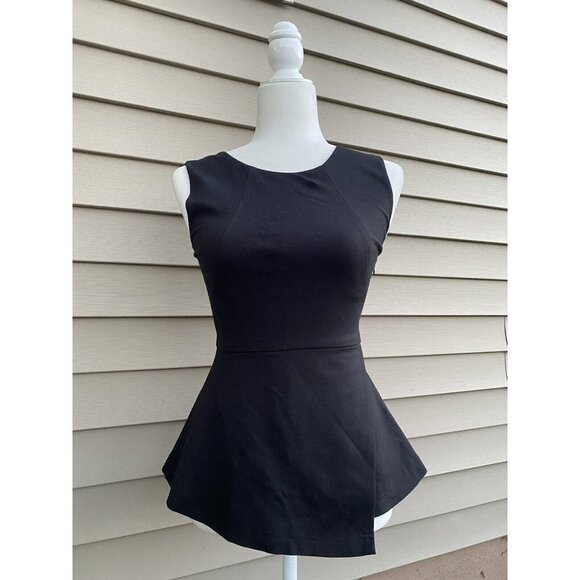 Rebecca Minkoff black women top size XS T-shirt Rayon Blend - Picture 1 of 9